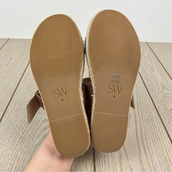 Stuart Weitzman Mykonos Two-Strap Slide Espadrille Sandals 8.5B Camel Tan $295 - Picture 8 of 8